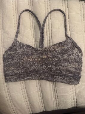 lululemon athletica Grey Heathered Strappy Sports Bra